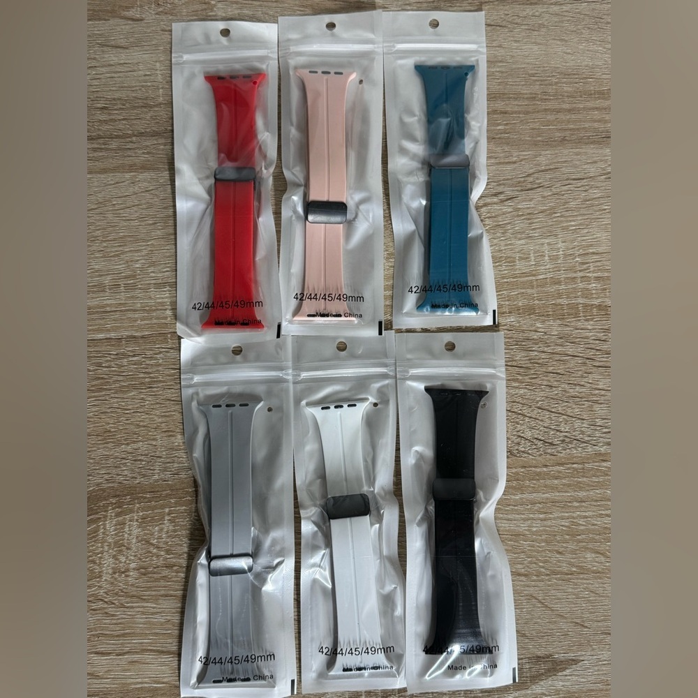 6Pack Magnetic Watch Band For Apple Watch Ultra 2 Series 9,8,7 (42,44,45,49mm)